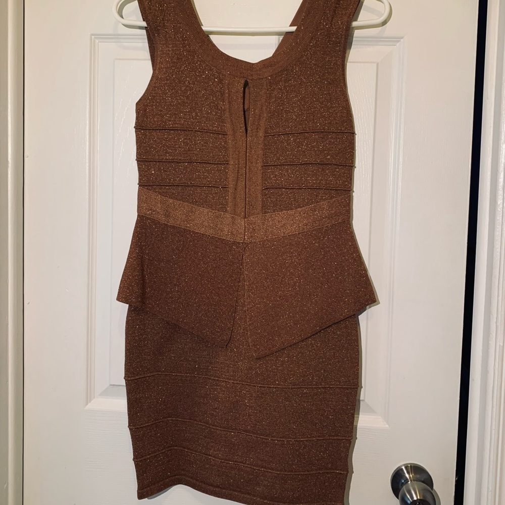 Shiny brown bandage dress🤎💎 small